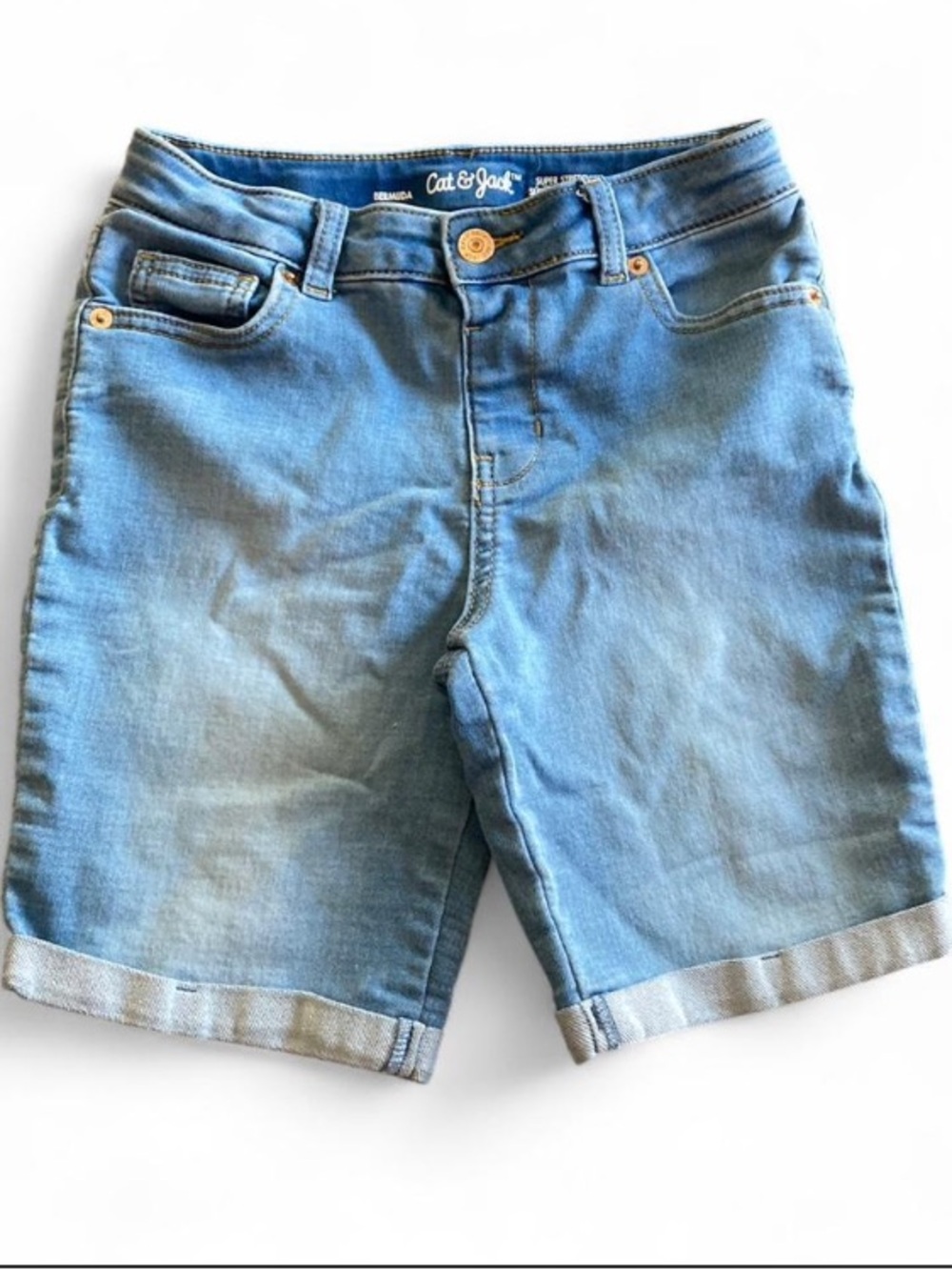 Cat & Jack Light Denim Cuffed Kids Shorts